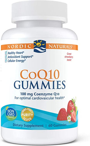 Nordic Naturals CoQ10 Gummies Strawberry, 100 mg, 60 Gummies