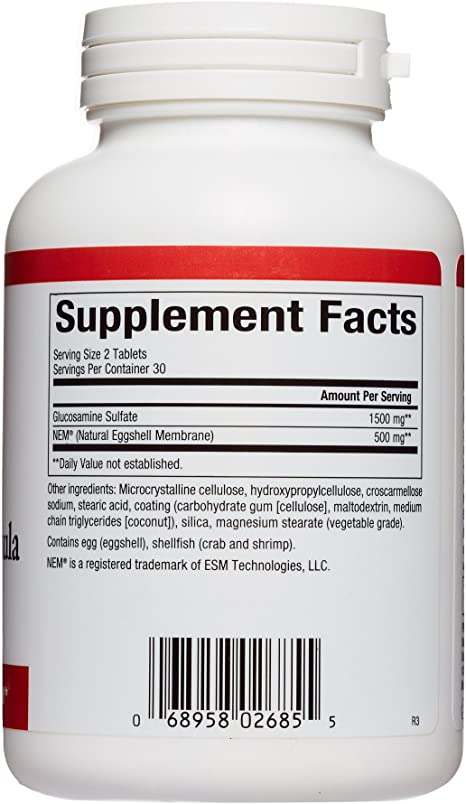 Natural Factors NEM® Knee & Joint Formula with Glucosamine, 60 Tablets