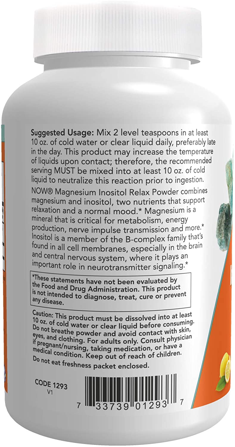 NOW Supplements, Magnesium Inositol Relax, 16-Ounce