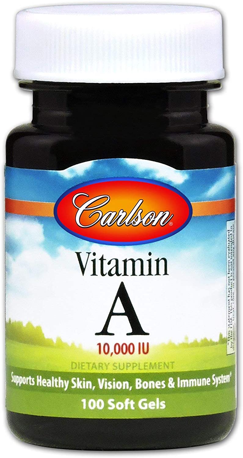 Carlson - Vitamin A, 10000 IU (3000 mcg RAE), Vision Health, 100 Softgels