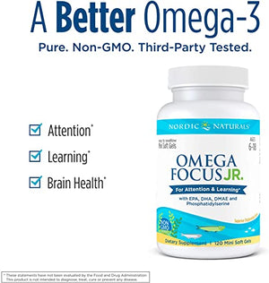 Nordic Naturals Omega Focus Junior, 120 Mini Softgels