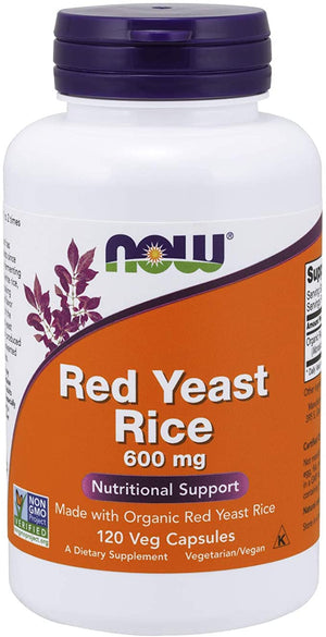NOW Foods Red Yeast Rice, 600 mg, 120 Veg Capsules
