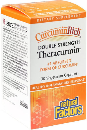 Natural Factors Double Strength Theracurmin™, 60 mg, 30 Vegetarian Capsules