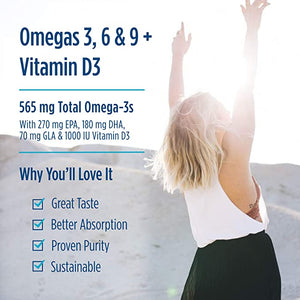 Nordic Naturals Complete™ Omega D3 Lemon, 1000 mg, 120 Softgels