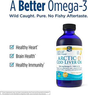 Nordic Naturals Arctic-D™ Cod Liver Oil Lemon, 8 fl oz