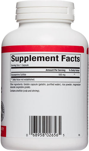 Natural Factors Glucosamine Sulfate, 500 mg, 180 Capsules