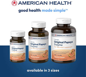 American Health Original Papaya Enzyme Chewable, 100 Tablets