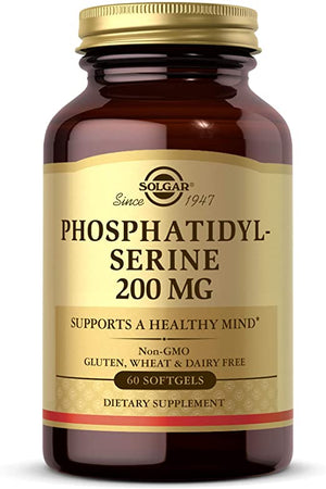 Solgar Phosphatidyl-Serine 200 mg, 60 Softgels - Premium Brain Health Supplement, Supports a Healthy Mind & Cognitive Function - Gluten Free, Dairy Free - 60 Servings