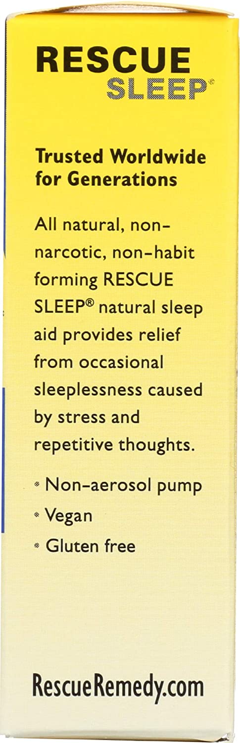 Bach RESCUE SLEEP Spray 7mL, Natural Sleep & Stress Relief Aid, Homeopathic Flower Essence, Vegan, Free of Melatonin, Sugar, and Gluten, Non-Narcotic, Non-Habit Forming