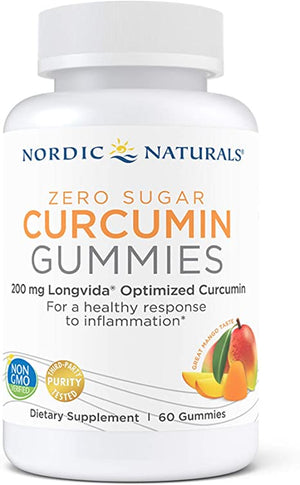 Nordic Naturals Curcumin Gummies Mango, 200 mg, 60 Gummies