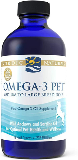 Nordic Naturals Omega 3 Pet - Fish Oil Liquid for Cats and Dogs, Omega-3s, EPA and DHA Supports Skin, Coat, Joint and Overall Health, in Triglyceride Form for Optimal Absorption - Discount Nutrition Store