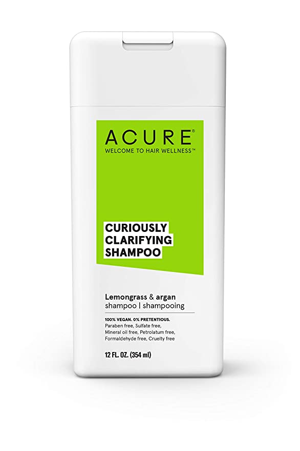 ACURE Curiously Clarifying Shampoo With Lemongrass &amp; Argan, 12 Oz