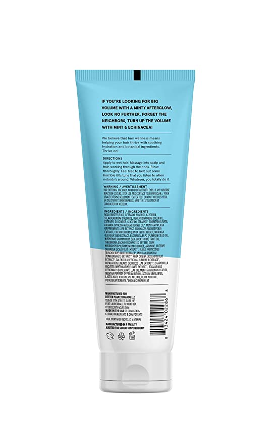 Acure Vivacious Volume Shampoo | Revitalize and Volumize: Mint and Echinacea Infused Regimen for Fine, Fragile Hair, 8 Fl Oz