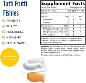 Nordic Naturals Omega-3 Fishies Tutti Frutti, 36 Gummies