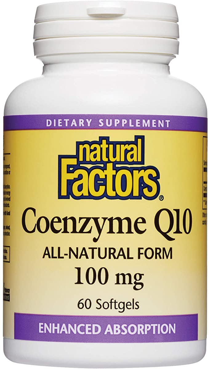 Natural Factors Coenzyme Q10, 100 mg, 60 Softgels