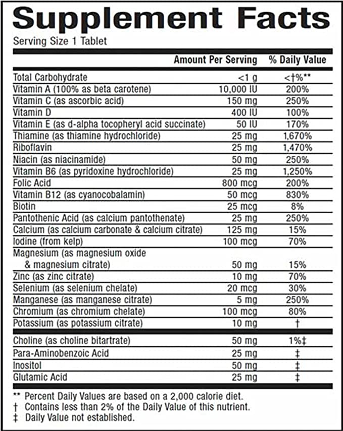 Natural Factors Super Multi Iron Free, 90 Tablets