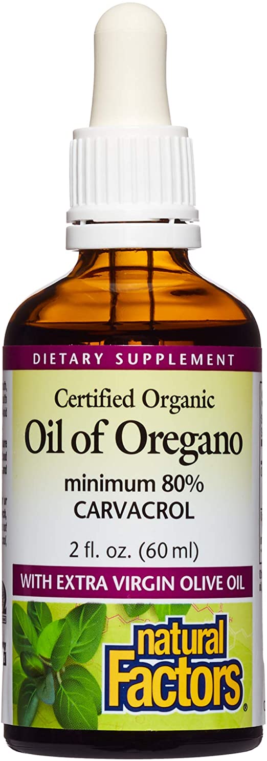 Natural Factors - Oil of Oregano, Certified Organic, 374 Servings (2 oz)