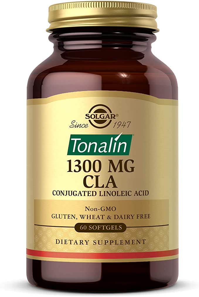 Solgar Tonalin CLA 1300 mg - 60 Softgels - Conjugated Linoleic Acid - Non-GMO, Gluten Free, Dairy Free - 60 Servings