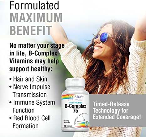 B-Complex 75 Time Release Solaray 100 Caps