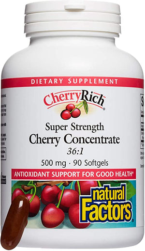 Natural Factors CherryRich™ Cherry Fruit Extract, 90 Softgels