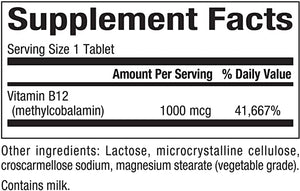 Natural Factors B12 Methylcobalamin, 1000 mcg, 90 Chewable Tablets