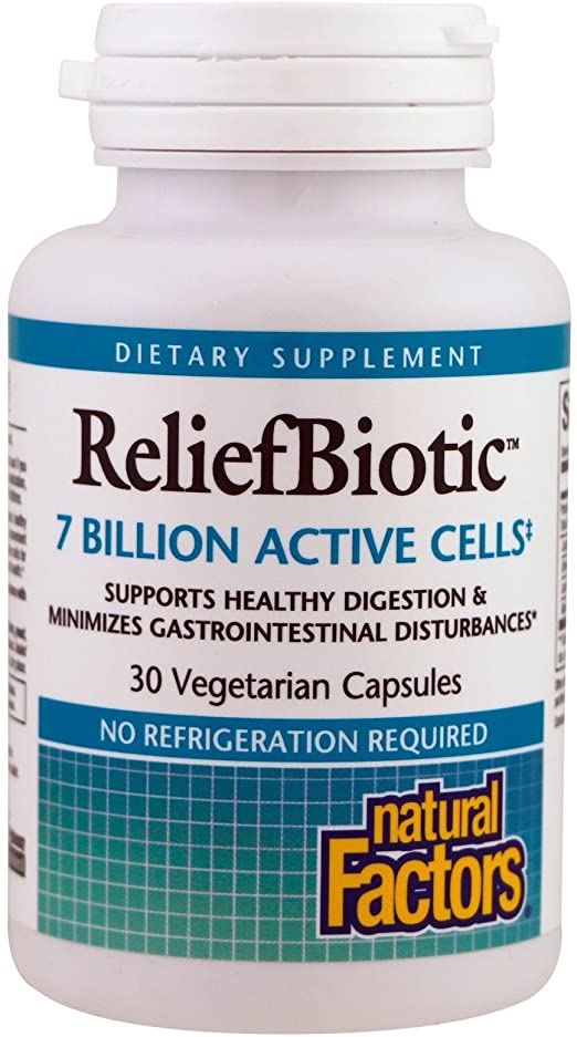 Natural Factors ReliefBiotic™, 7 billion cells, 30 Vegetarian Capsules