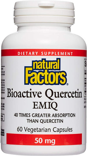Natural Factors Bioactive Quercetin Emiq®, 50 mg, 60 Vegetarian Capsules