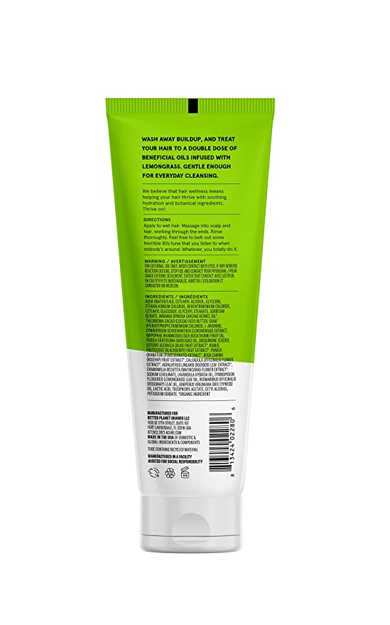 Acure Curiously Clarifying Conditioner &amp; Argan Gently Cleanses, Removes Buildup, Boost Shine &amp; Replenishes Moisture Lemongrass 8 Fl Oz