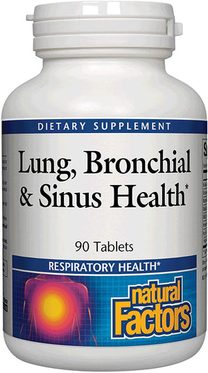 Natural Factors Lung Bronchial & Sinus Health, 90 Tablets