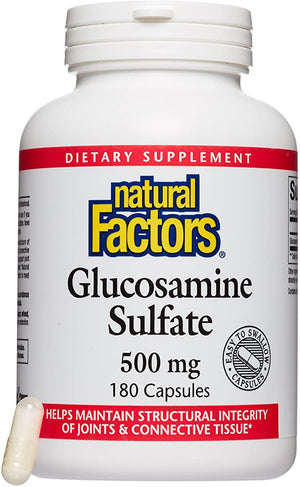 Natural Factors Glucosamine Sulfate, 500 mg, 180 Capsules