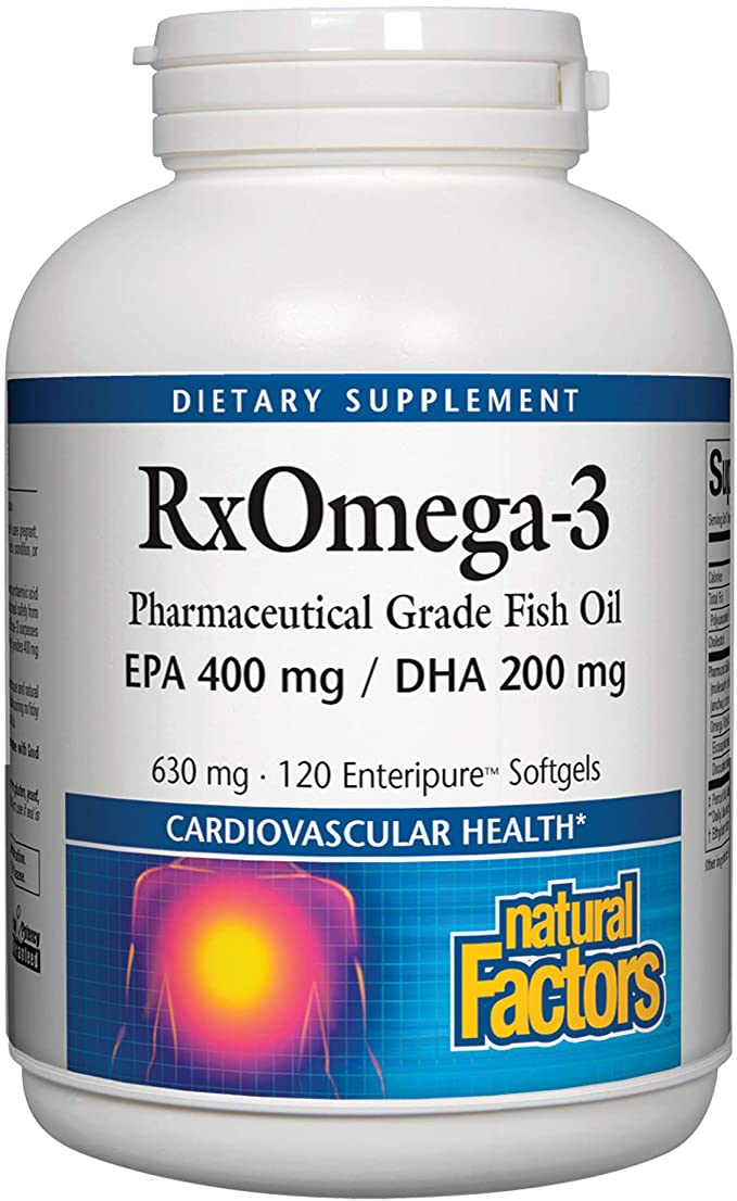 Natural Factors Pharmaceutical Grade RxOmega 3 Factors 120