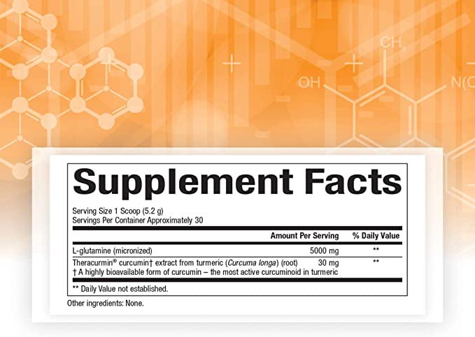 CurcuminRich Theracurmin &amp; L-Glutamine by Natural Factors, Post-Workout Curcumin Powder
