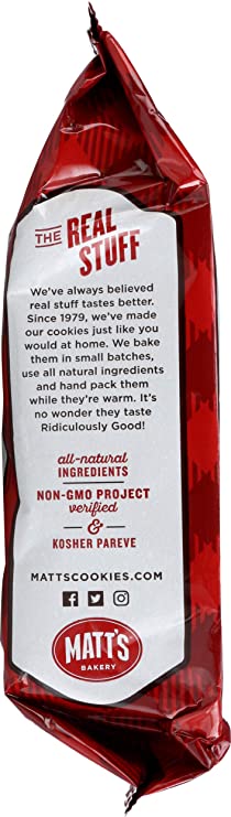 Matts Ridiculously Good Chocolate Chip Cookies Soft Baked, 14 Oz