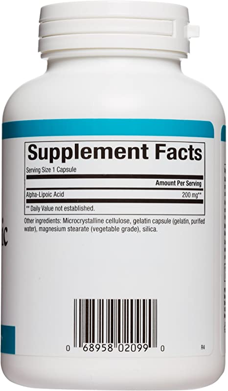 Natural Factors Alpha-Lipoic Acid, 200 mg, 120 Capsules