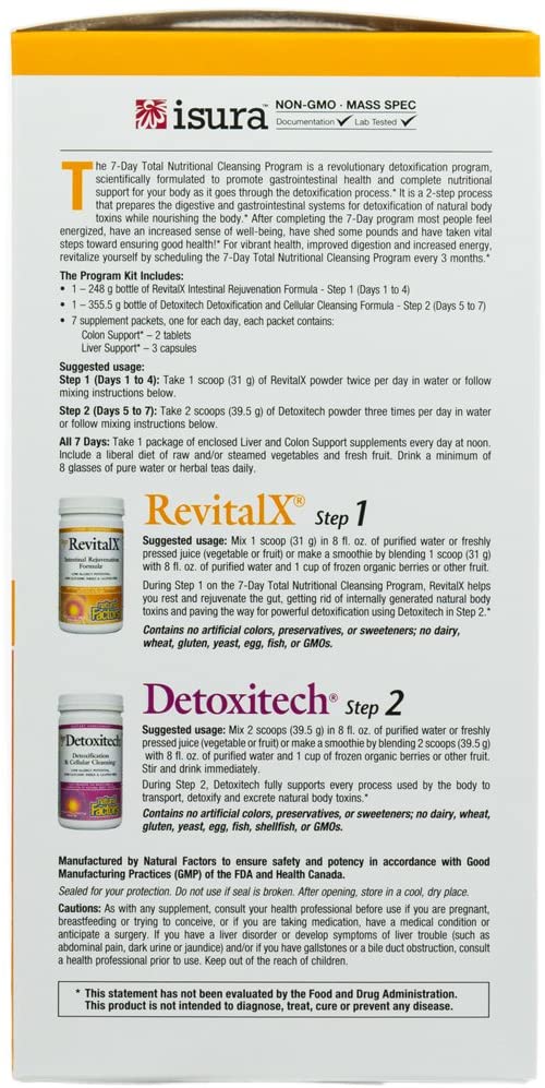 Natural Factors 7 Day Total Nutritional Cleanse, 1 Kit