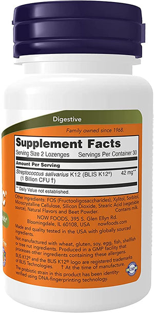 NOW Supplements, OralBiotic™, Developed for Adults & Children, Strain Verified, 60 Lozenges