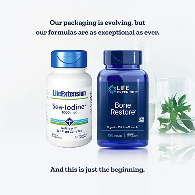Life Extension Sea-Iodine Capsules, 1000 mcg, 60 Count - Discount Nutrition Store