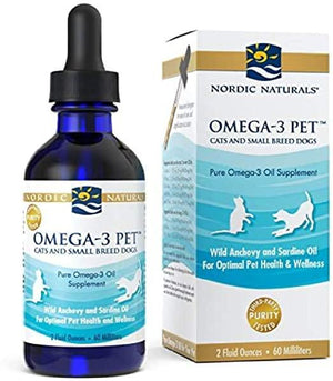 Nordic Naturals Omega 3 Pet - Fish Oil Liquid for Cats and Dogs, Omega-3s, EPA and DHA Supports Skin, Coat, Joint and Overall Health, in Triglyceride Form for Optimal Absorption - Discount Nutrition Store