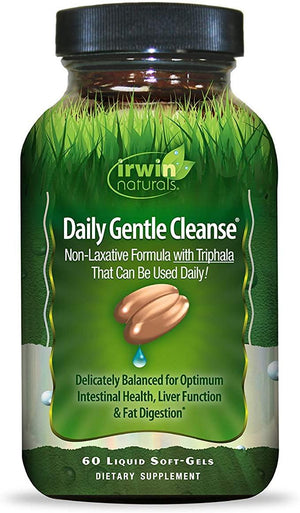 Irwin Naturals Daily Gentle Cleanse - Non-Laxative Formula with Triphala - 60 Liquid Softgels - Discount Nutrition Store