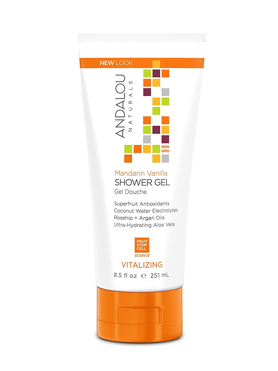 Andalou Naturals Vitalizing Shower Gel Mandarin Vanilla, 8.5 fl oz