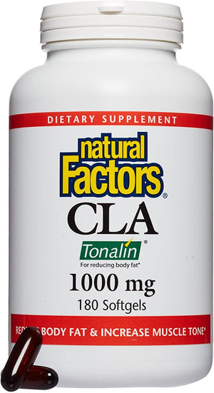 Natural Factors CLA Tonalin®, 1000 mg, 180 Softgels