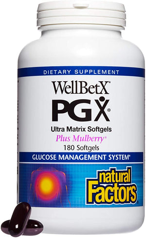 Natural Factors WellBetX® PGX® with Mulberry™, 180 Softgels
