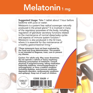 NOW Melatonin, 1 mg, 100 Tablets