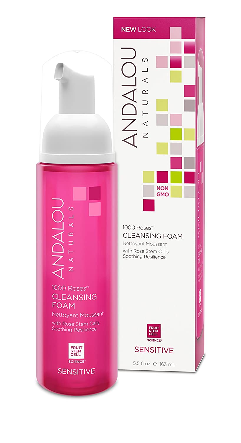 Andalou Naturals 1000 roses™ Cleansing Foam Sensitive, 5.5 fl oz
