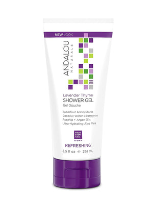 Andalou Naturals Refreshing Shower Gel Lavender Thyme, 8.5 fl oz