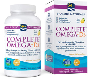 Nordic Naturals Complete™ Omega D3 Lemon, 1000 mg, 120 Softgels