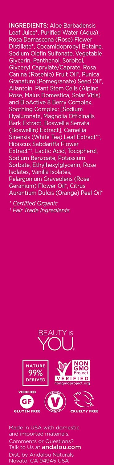 Andalou Naturals 1000 roses™ Cleansing Foam Sensitive, 5.5 fl oz