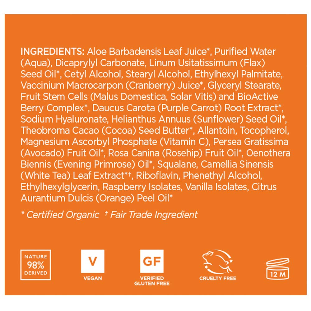 Andalou Naturals Brightening Purple Carrot + C Luminous Night Cream, 1.7 fl oz