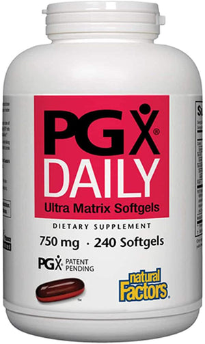 Natural Factors - PGX Daily Ultra Matrix Softgels 750 Mg, 240 Softgels