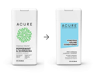 ACURE Vivacious Volume Conditioner - Mint & Echinacea | 100% Vegan | Performance Driven Hair Care | Increases Volume, Boosts Fine & Limp Strands | 12 Fl Oz